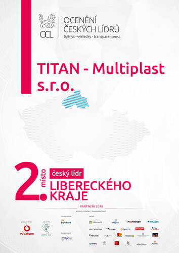 Získali jsme druhé místo OCENĚNÍ ČESKÝCH LÍDRŮ