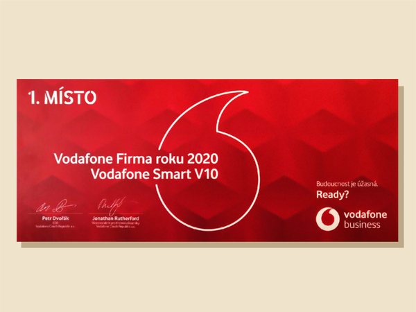 Vodafone Firma roku 2020 Libereckého kraje 1. místo