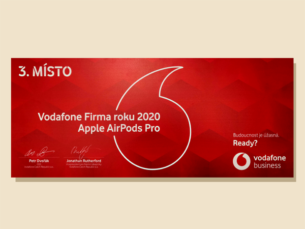 Vodafone Firma roku 2020 ČR – 3. místo