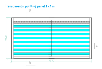 Transparentní pohltivý panel