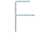 Tritt-Alluminiumprofil l „F“, 40 / 63 mm